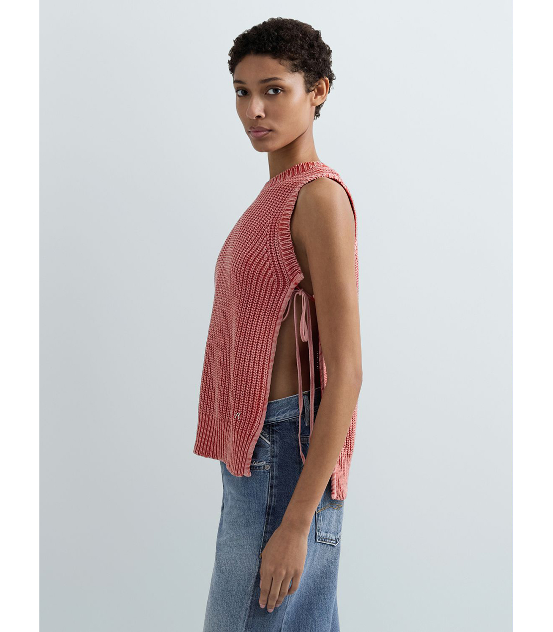 ノースリーブニットトップ 詳細画像 ディープオレンジ 4